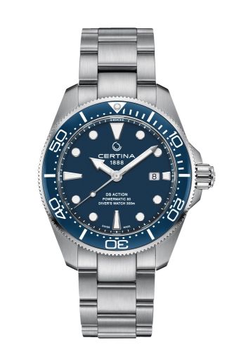 Certina C032.607.11.041.00 : DS Action Diver Powermatic 80 43 Stainless Steel / Blue / Bracelet