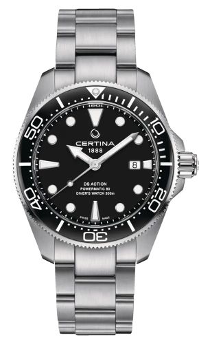 Certina C032.607.11.051.00 : DS Action Diver Powermatic 80 43 Stainless Steel / Black / Bracelet