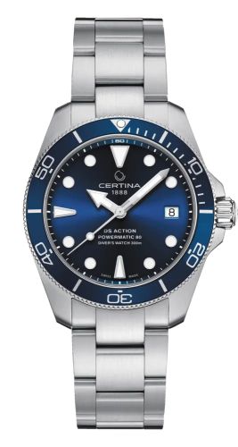 Certina C032.807.11.041.00 : DS Action Diver 38 Powermatic 80 Stainless Steel / Blue