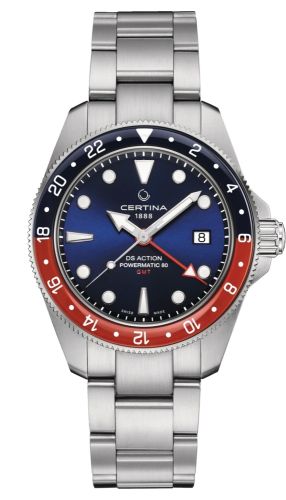 Certina C032.929.11.041.00 : DS Acition GMT Powermatic 80 Stainless Steel / Blue / Bracelet