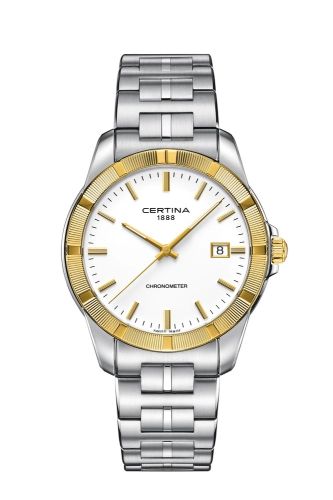 Certina C902.451.41.011.00 : DS Jubile Quartz Stainless Steel - Yellow Gold / White / Bracelet