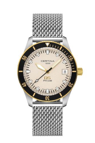 Certina C044.410.21.030.00 : DS PH100M Stainless Steel - Yellow Gold / Silver / Mesh