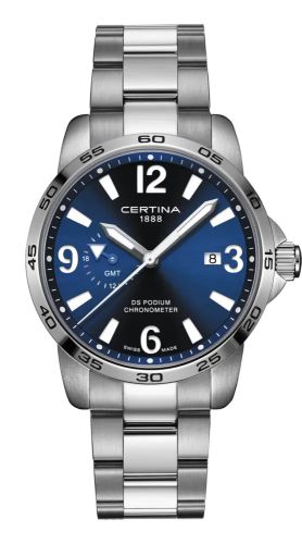 Certina C034.455.11.040.00 : DS Podium GMT Stainless Steel / Blue / Bracelet