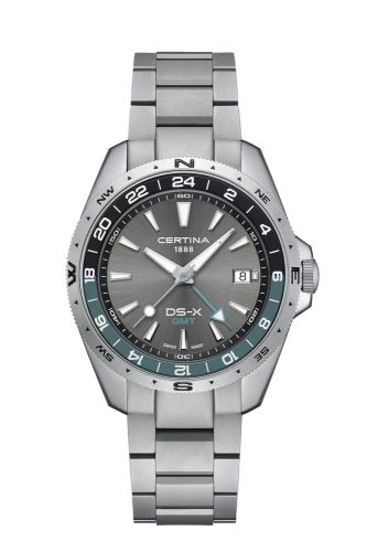 Certina C047.452.11.081.00 : DS-X GMT Stainless Steel / Grey / Bracelet