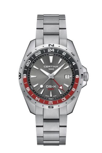 Certina C047.452.11.081.01 : DS-X GMT Stainless Steel / Grey / Bracelet
