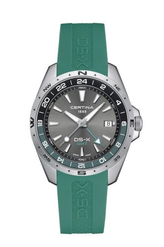 Certina C047.452.17.081.00 : DS-X GMT Stainless Steel / Grey / Rubber