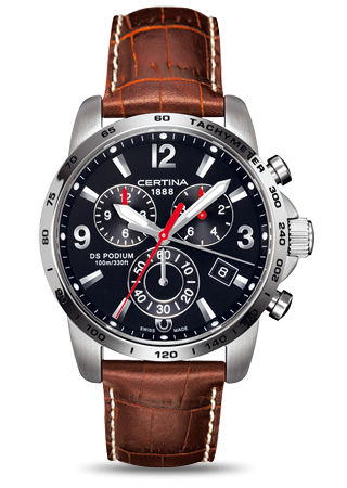 Certina C0016171605700 : DS Podium Big Size Chrono Black Brown