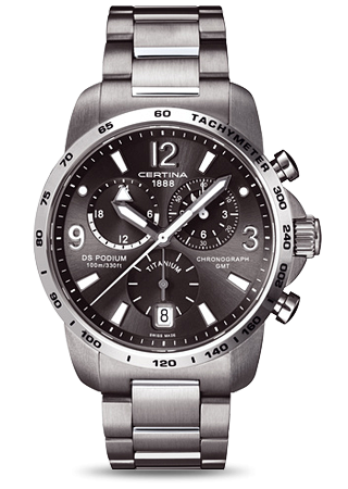 Certina C0016394408700 : DS Podium Big Size Chrono GMT Titanium Grey