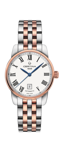 Certina C001.007.22.013.00 : DS Podium Automatic 29 Stainless Steel / Rose Gold PVD / White / Bracelet