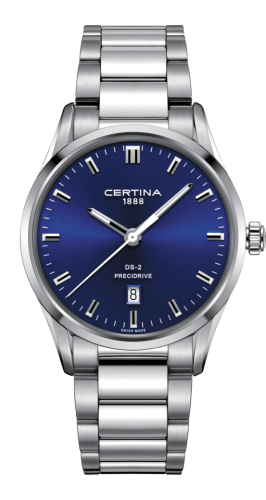 Certina C024.410.11.041.20 : DS-2 Quartz Stainless Steel / Blue / Bracelet