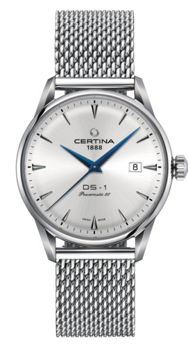 Certina C029.807.11.031.02 : DS-1 Powermatic 80 40 Stainless Steel / Silver / Milanese