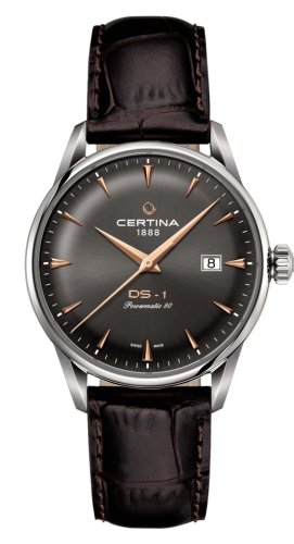 Certina C029.807.16.081.01 : DS-1 Powermatic 80 40 Stainless Steel / Grey / Strap