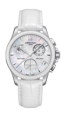 Certina C030.250.16.106.00 : Ds First Lady Chronograph Moon Phase Stainless Steel - Ceramic / MOP