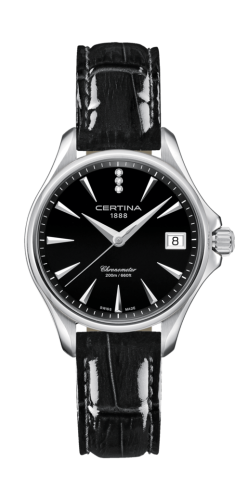 Certina C032.051.16.056.00 : DS Action Diamonds 33.8 Stainless Steel / Black / Strap