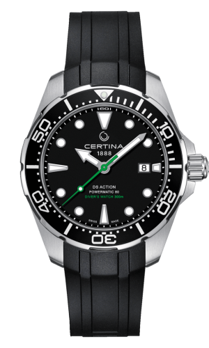 Certina C032.407.17.051.00 : DS Action Diver Powermatic 80 43 Stainless Steel / Black / Rubber