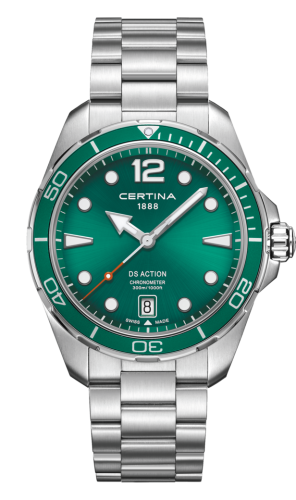 Certina C032.451.11.097.00 : DS Action 43 Quartz Stainless Steel / Green