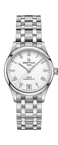 Certina C033.207.11.013.00 : DS-8 Powermatic 80 Lady Stainless Steel / White / Bracelet