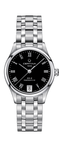 Certina C033.207.11.053.00 : DS-8 Powermatic 80 Lady Stainless Steel / Black / Bracelet
