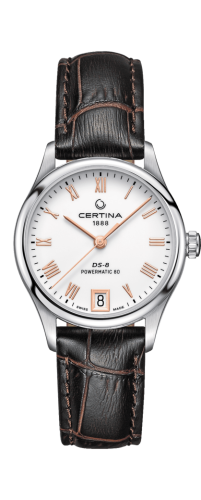 Certina C033.207.16.013.00 : DS-8 Powermatic 80 Lady Stainless Steel / White / Strap