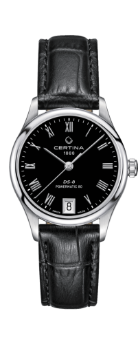 Certina C033.207.16.053.00 : DS-8 Powermatic 80 Lady Stainless Steel / Black / Strap