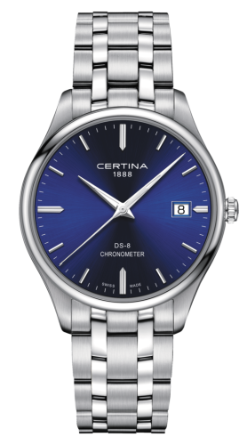 Certina C033.451.11.041.00 : DS-8 Chronometer Stainless Steel / Blue / Bracelet