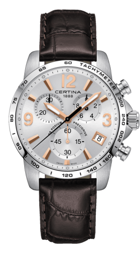 Certina C034.417.16.037.01 : DS Podium Chronograph 1/10 Sec Stainless Steel / Silver / Strap