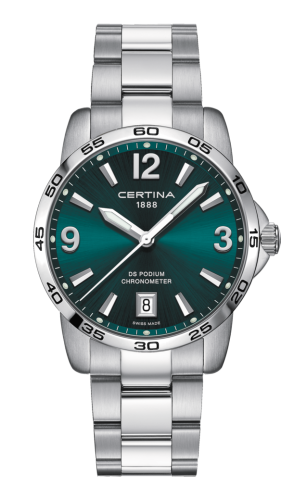 Certina C034.451.11.097.00 : DS Podium 40 Stainless Steel / Green / Bracelet