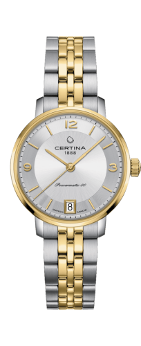 Certina C035.207.22.037.02 : DS Caimano Powermatic 80 Stainless Steel / Yellow Gold PVD / Silver / Bracelet
