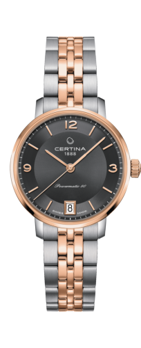 Certina C035.207.22.087.01 : DS Caimano Powermatic 80 Stainless Steel / Rose Gold PVD / Grey / Bracelet