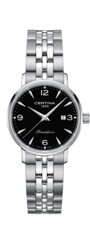 Certina C035.210.11.057.00 : Ds Caimano Lady Stainless Steel / Black / Bracelet