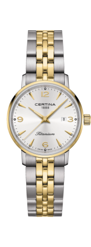 Certina C035.210.55.037.02 : Ds Caimano Lady Titanium - Yellow Gold / Silver / Bracelet