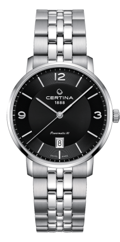 Certina C035.407.11.057.00 : DS Caimano Powermatic 80 Stainless Steel / Black / Bracelet