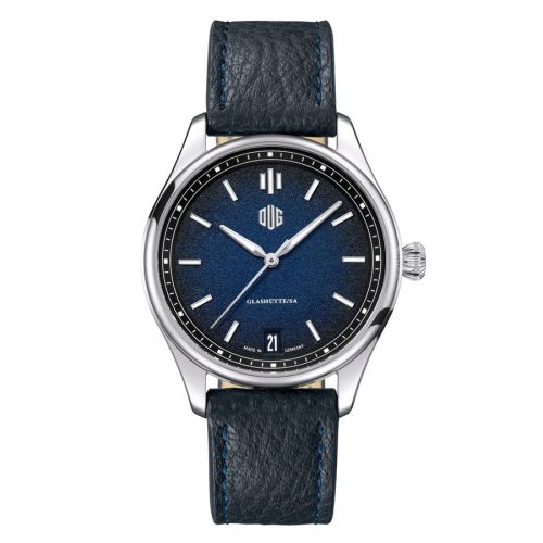 Deutsche Uhrenmanufaktur Glashütte P1DB-LB : Purist Typ 1 Datum Stainless Steel / Blue