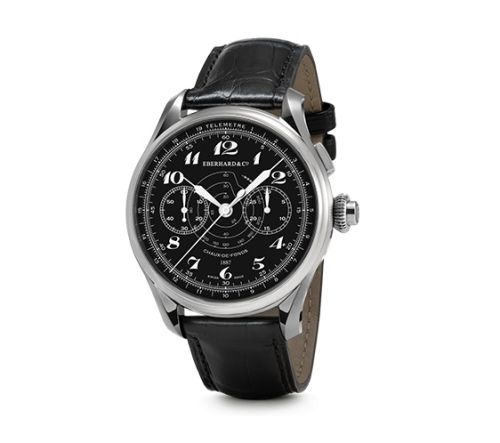 Eberhard 31082.03 CP : Chronographe 1887 Automatique Stainless Steel / Black