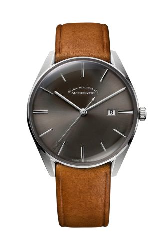 Elka Watch Co. D03-0806 : D-Series Stainless Steel / Grey / Leather