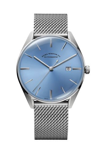 Elka Watch Co. D08-1001 : D-Series Stainless Steel / Baby Blue  / Milanese