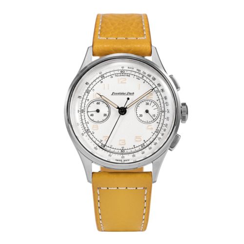 Excelsior Park EP95002-YE : Chronograph Stainless Steel / White / Yellow-Brown Matte