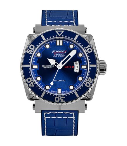 Formex 2100.1.7030.243 : Diver Automatic Blue / Croco