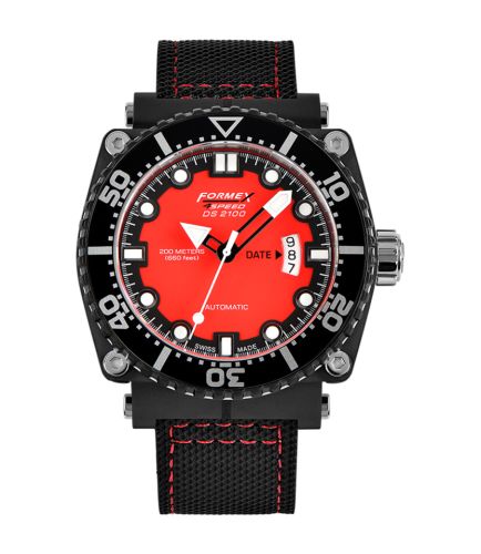 Formex 2100.9.7074.216 : Diver Automatic Red / Calf