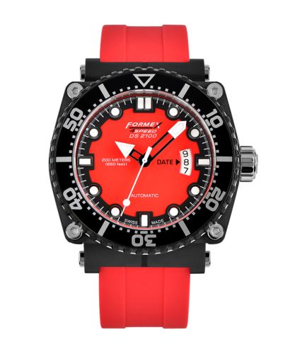 Formex 2100.9.7074.960 : Diver Automatic Red / Rubber