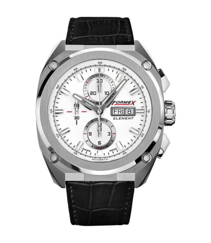 Formex 1200.1.8011.311 : Element Automatic Chronograph Full Steel / White / Croco