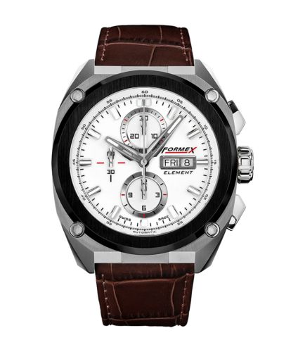 Formex 1200.5.8017.322 : Element Automatic Chronograph Ceramic Bezel / White / Croco