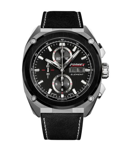 Formex 1200.5.8027.322 : Element Automatic Chronograph Ceramic Bezel / Black / Calf