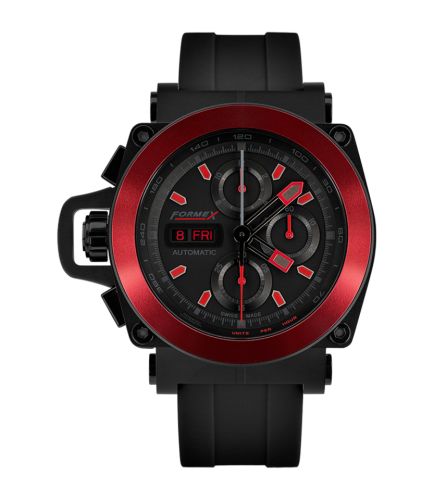 Formex 3100.4.8122.910 : Motorsport Automatic Chronograph PVD / Red Bezel / Black / Rubber