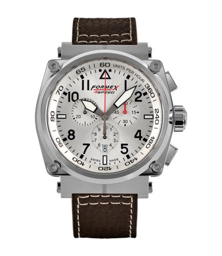 Formex 1100.1.3040.223 : Pilot Quartz Chronograph Silver / Calf