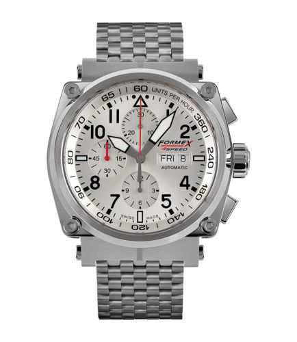 Formex 1100.1.8040.100 : Pilot Automatic Chronograph Silver / Bracelet