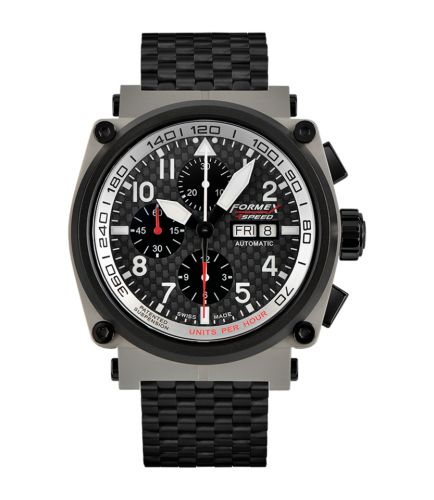 Formex 1100.5.8129.110 : Pilot Automatic Chronograph Sandblasted / Carbon Fibre / Bracelet