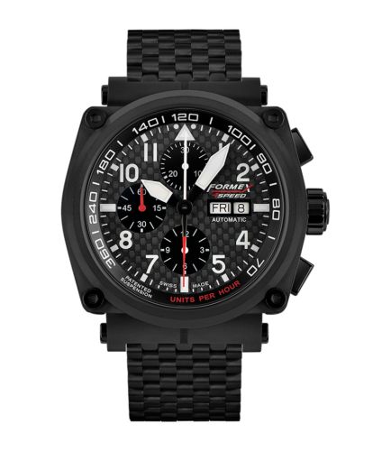 Formex 1100.9.8199.110 : Pilot Automatic Chronograph PVD / Carbon Fibre / Limited Edition / Bracelet