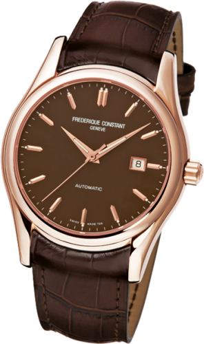 Frederique Constant FC-303C6B4 : Clear Vision Automatic Rose Gold / Brown