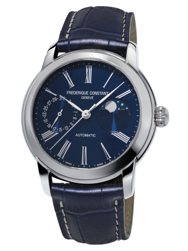 Frederique Constant FC-712MN4H6 : Classic Moonphase Manufacture Stainless Steel / Blue